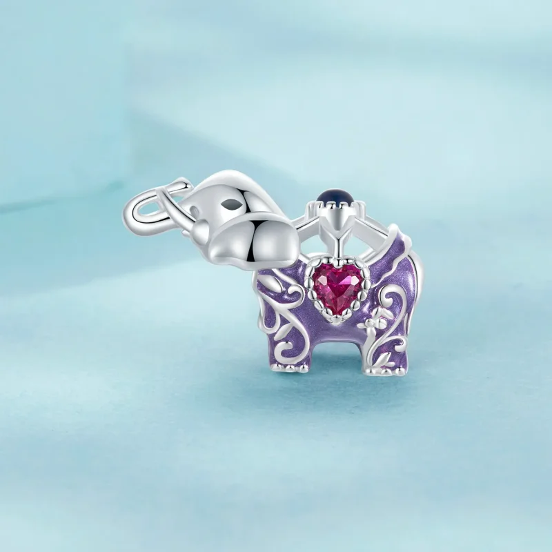 (imagine pentru) Margele din argint sterling gravate cu model de elefant in stil PANDORA - SCC275 - Vizualizare 2