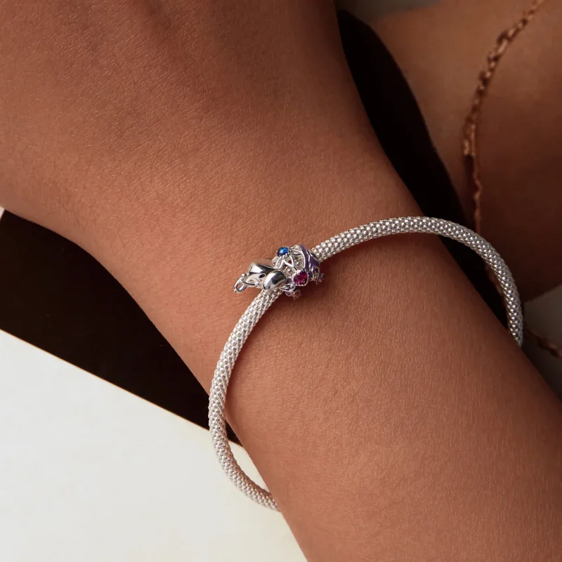 (imagine pentru) Margele din argint sterling gravate cu model de elefant in stil PANDORA - SCC275 - Vizualizare 7