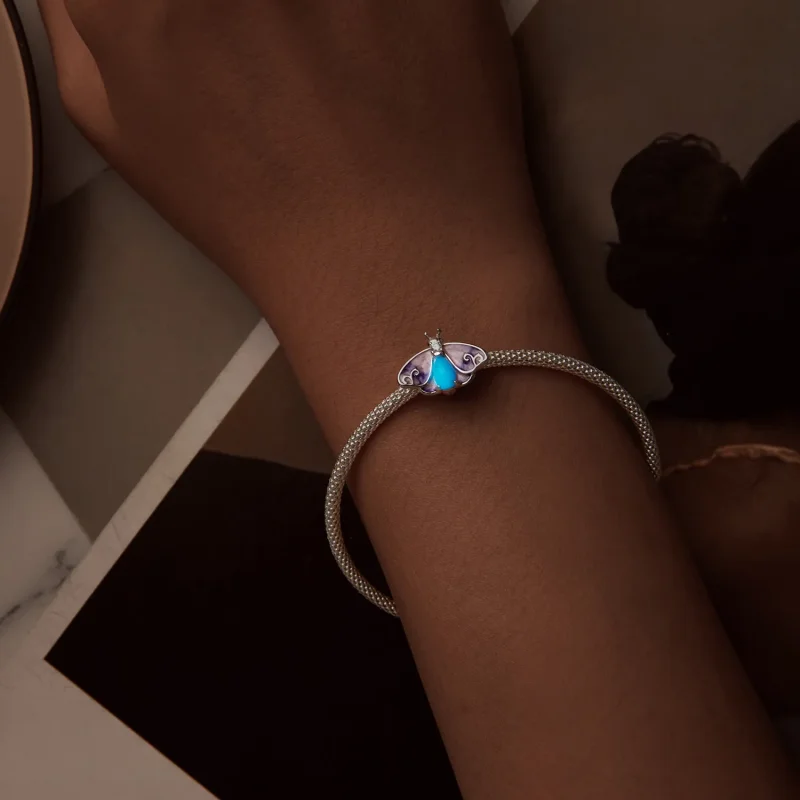 (imagine pentru) Margele Fluture Gradient Luminoase Stil PANDORA - SCC2732 - Vizualizare 4