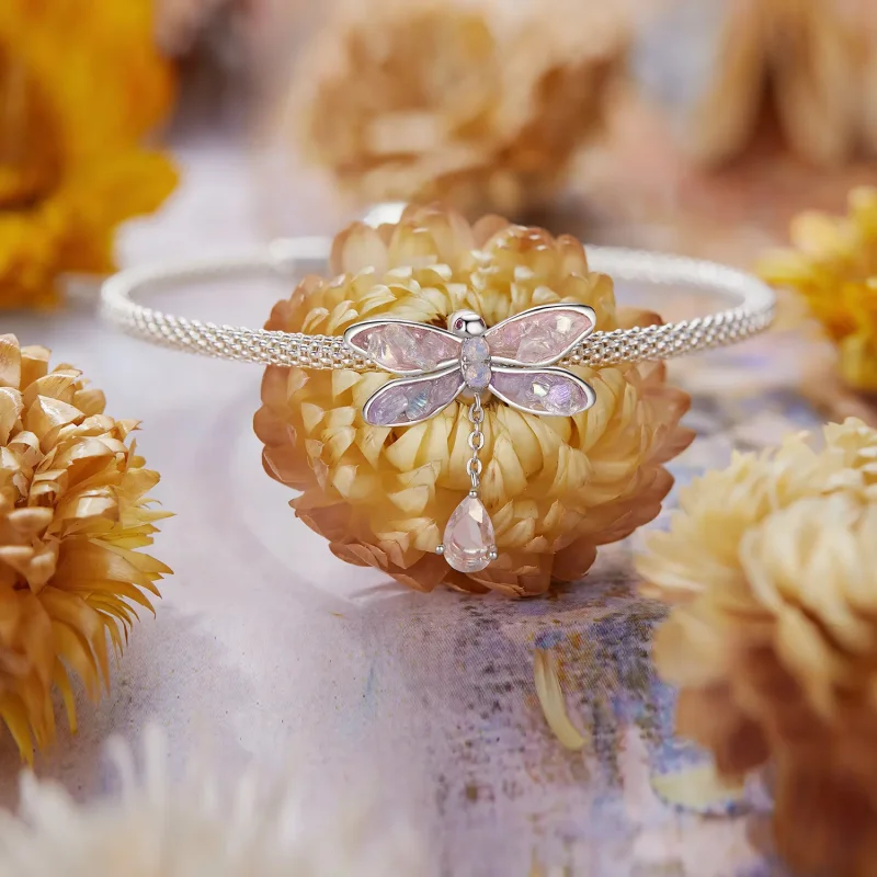 (imagine pentru) Margele Libelula Monet stil PANDORA - BSC989 - Vizualizare 3