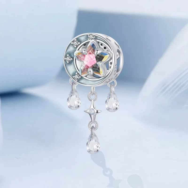 (imagine pentru) Mărgele Captorul de Vise Stele și Lună în stil PANDORA - BSC978 - Vizualizare 2