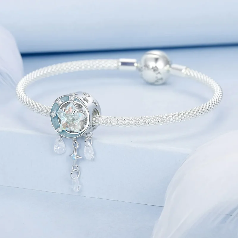 (imagine pentru) Mărgele Captorul de Vise Stele și Lună în stil PANDORA - BSC978 - Vizualizare 3