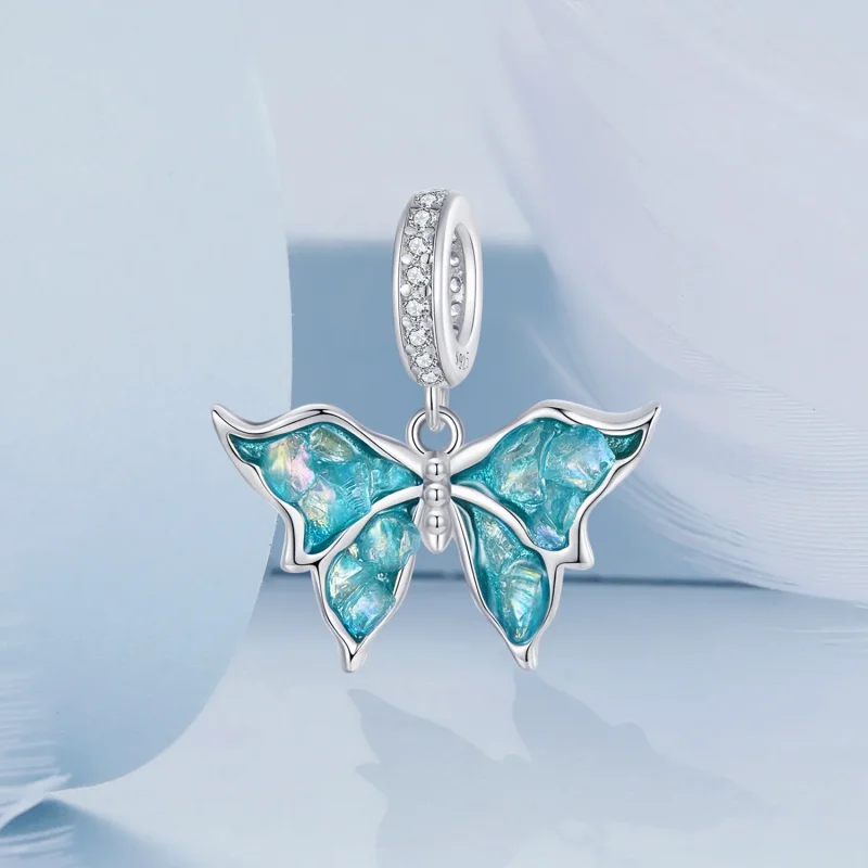 (imagine pentru) Pandantiv albastru Morpho stil PANDORA - BSC982 - Vizualizare 2