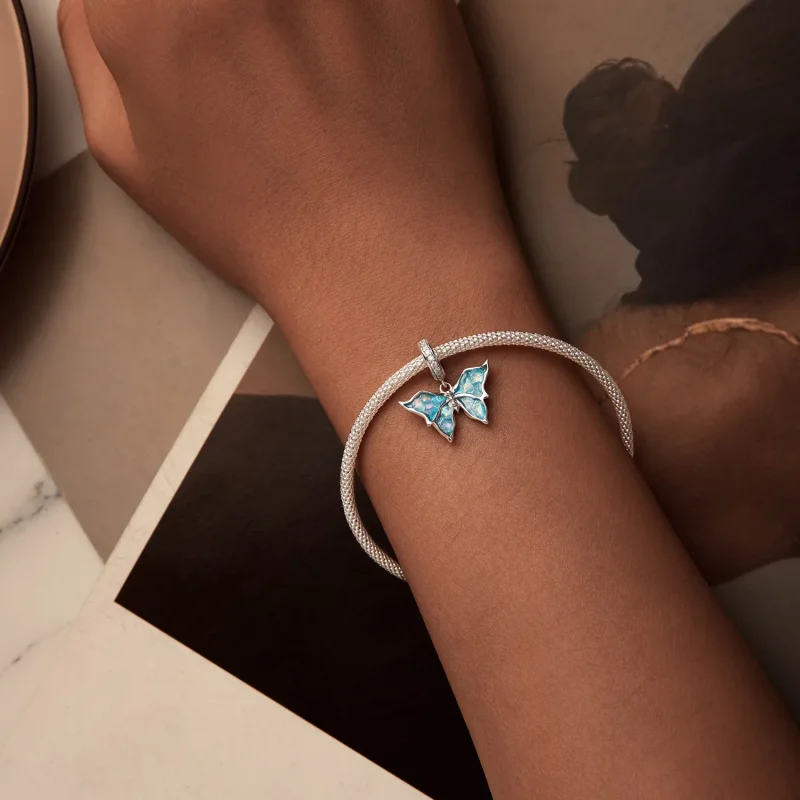 (imagine pentru) Pandantiv albastru Morpho stil PANDORA - BSC982 - Vizualizare 5
