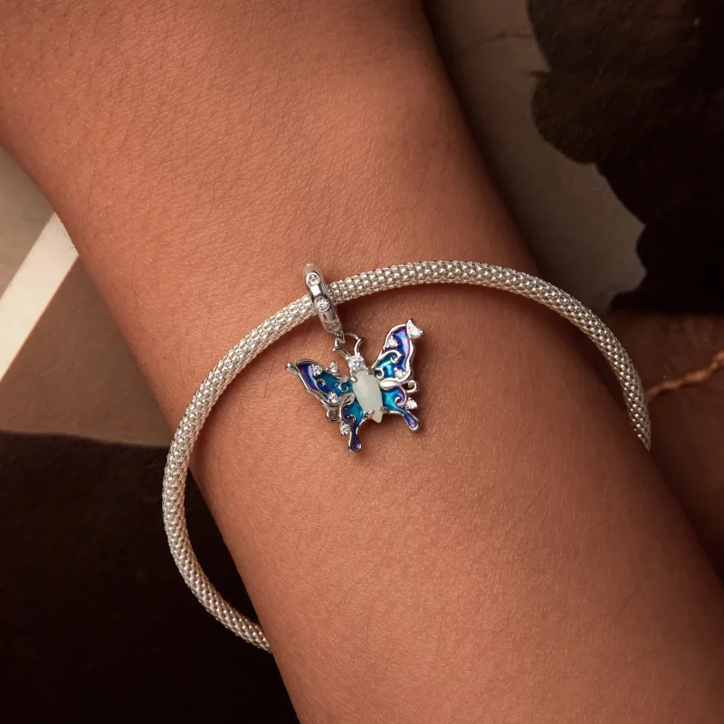 (imagine pentru) Pandantiv Fluture Colorat Stil PANDORA - SCC2731 - Vizualizare 3