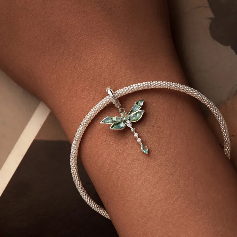 (imagine pentru) Pandantiv Libelula Verde Stil PANDORA - BSC983 - Vizualizare 6