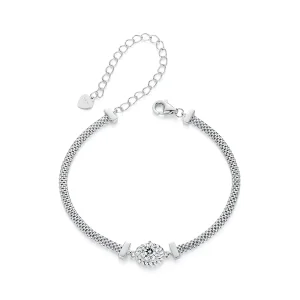 (imagine pentru) Brățară din argint Sterling împletit Moissanite în stil PANDORA (un certificat) - MSB015