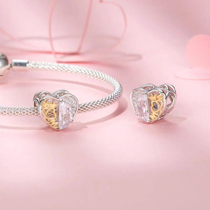 (imagine pentru) Mărgele inimii de mamă în stil PANDORA - BSC1002 - Vizualizare 4