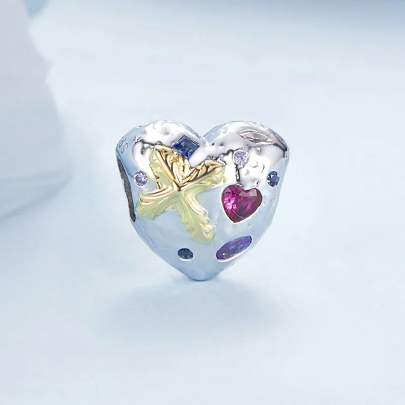 (imagine pentru) PANDORA Tip Vintage Cross Heart Charm - BSC1006 - Vizualizare 2