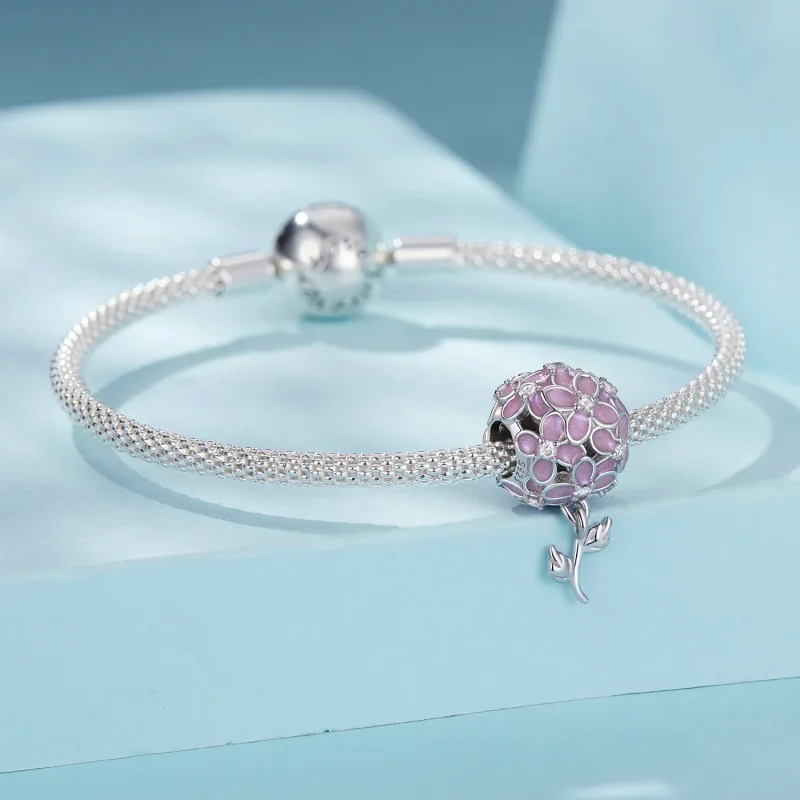 (imagine pentru) Stil PANDORA mărgele flori roz - SCC2738 - Vizualizare 3