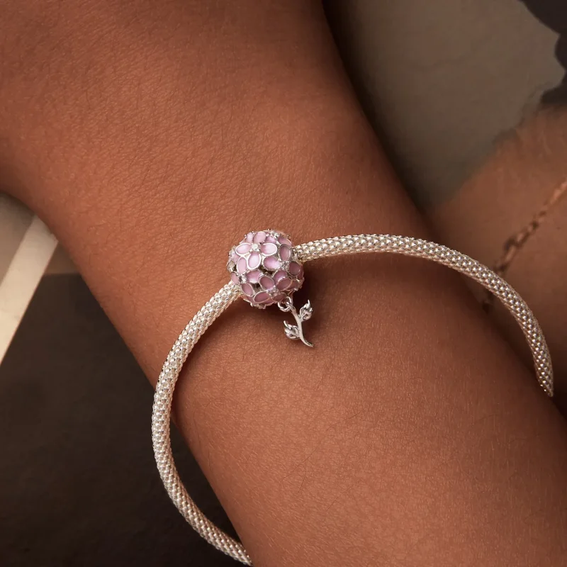 (imagine pentru) Stil PANDORA mărgele flori roz - SCC2738 - Vizualizare 7
