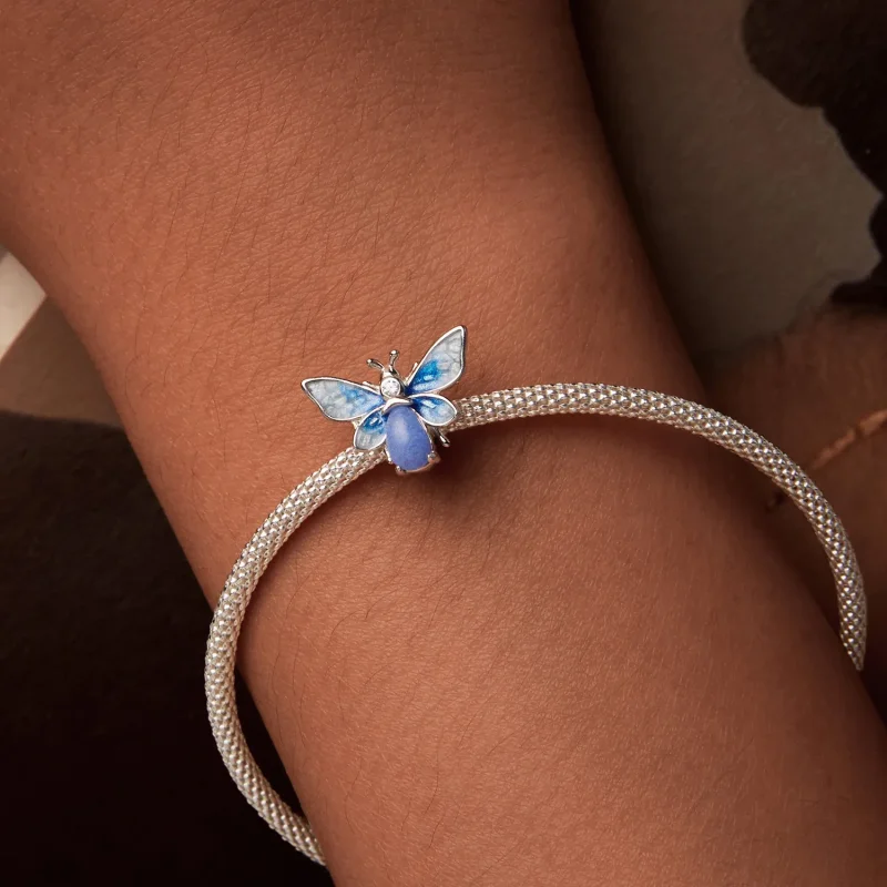 (imagine pentru) PANDORA Tip Luminous Blue Bee Charm - SCC2734 - Vizualizare 3