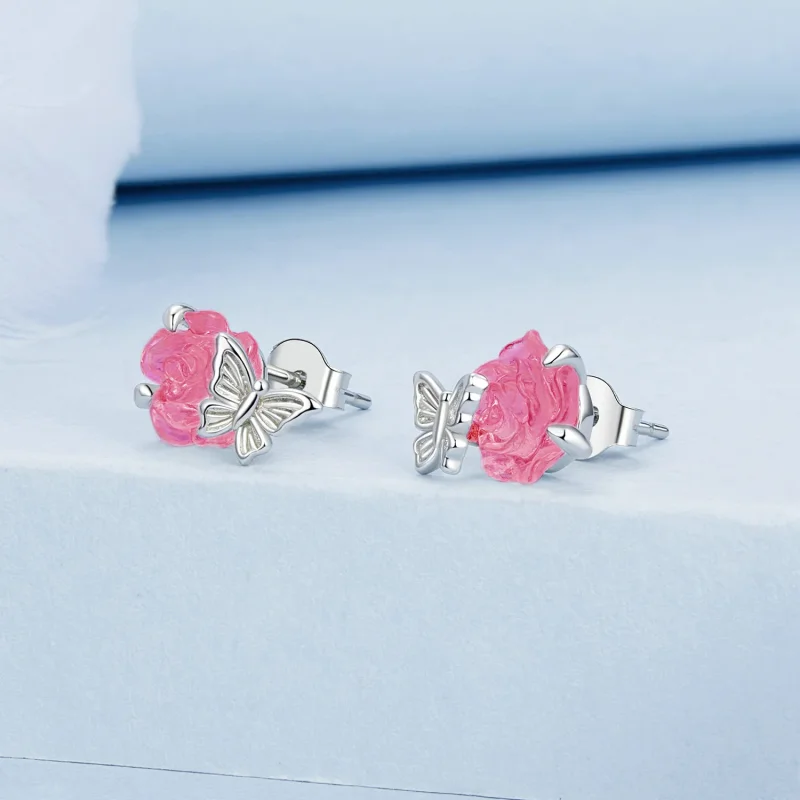 (imagine pentru) Trandafir de cristal în stil PANDORA - BSE978 - Vizualizare 3