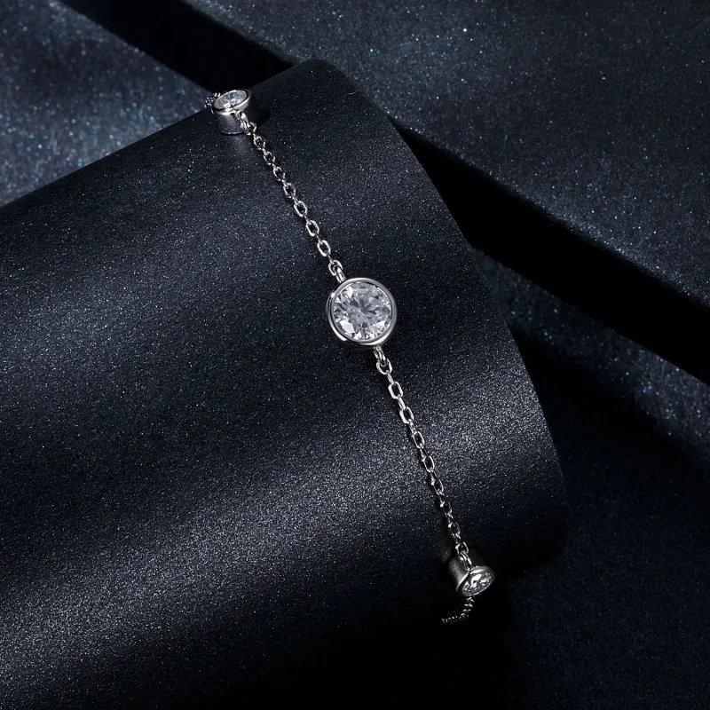 (imagine pentru) Brățară Moissanite Stelată Stil PANDORA (cu un certificat) - MSB018 - Vizualizare 2