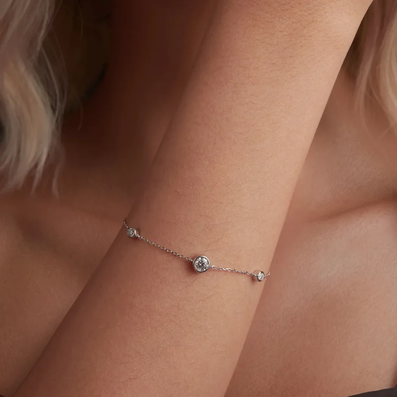 (imagine pentru) Brățară Moissanite Stelată Stil PANDORA (cu un certificat) - MSB018 - Vizualizare 4