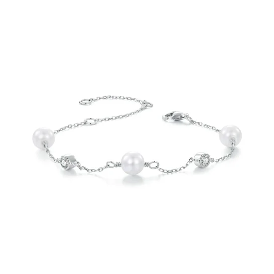 (imagine pentru) Brățară PANDORA Tip Sea Rhythm 0.1ct (cu un certificat) - MSB017