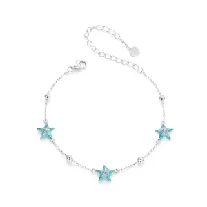 (imagine pentru) Brățară stil PANDORA Starfish Teal - SCB276