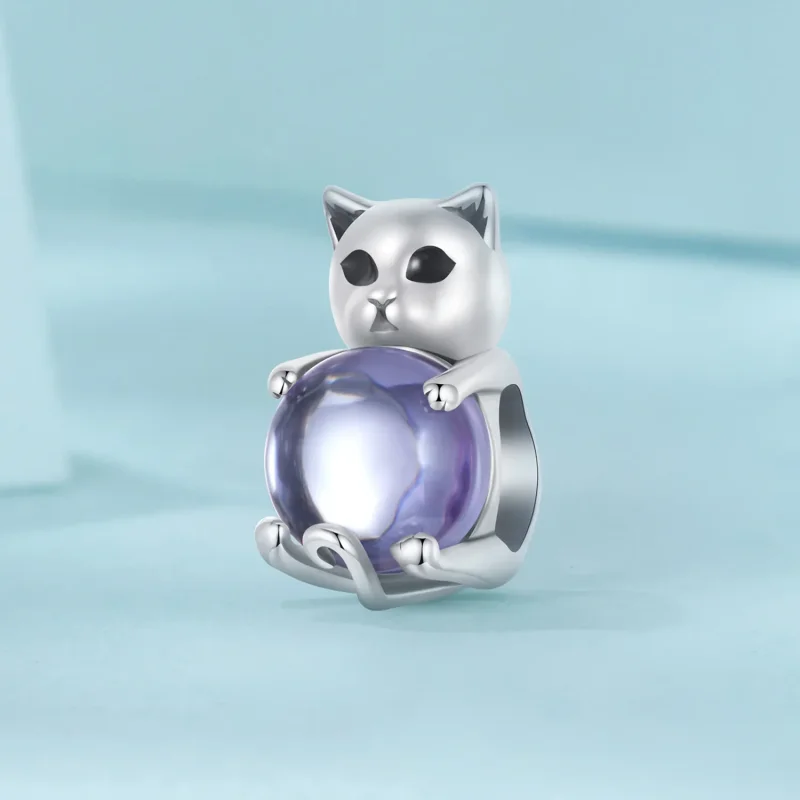 (imagine pentru) Breloc cu piatră norocoasă PANDORA Tip Cat - SCC2796 - Vizualizare 2