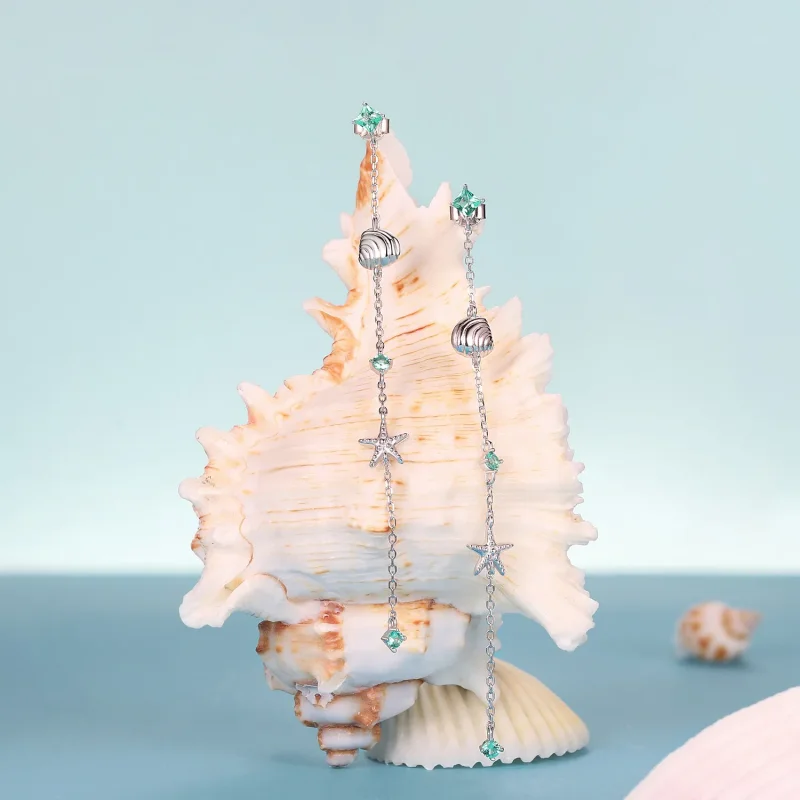 (imagine pentru) Cercei Blue Ocean Stil PANDORA - BSE1013 - Vizualizare 2