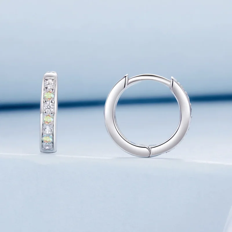 (imagine pentru) Cercei colorați cu zirconiu stil PANDORA - BSE1033 - Vizualizare 2