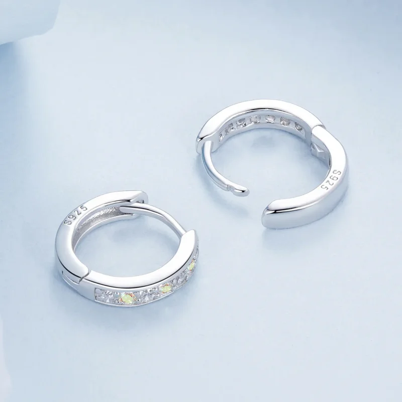 (imagine pentru) Cercei colorați cu zirconiu stil PANDORA - BSE1033 - Vizualizare 4