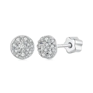 (imagine pentru) Cercei Moissanite Stil Emisferă PANDORA (cu un certificat) - MSE057