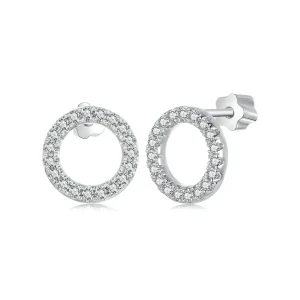 (imagine pentru) Cercei Moissanite Stil PANDORA Noapte înstelată 0,013ct (două certificate) - MSE055