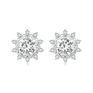 (imagine pentru) Cercei Moissanite Style Brilliant Beauty 0,5ct (două certificate) - MSE048