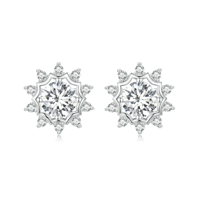 (imagine pentru) Cercei Moissanite Style Brilliant Beauty 0,5ct (două certificate) - MSE048