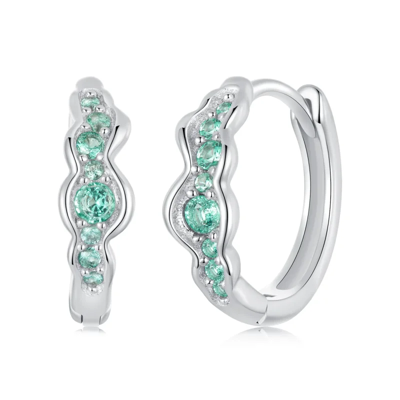 (imagine pentru) Cercei Green Wave Stil PANDORA - BSE1034