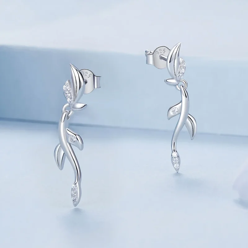 (imagine pentru) Cercei PANDORA Tip Leaf - BSE1025 - Vizualizare 3