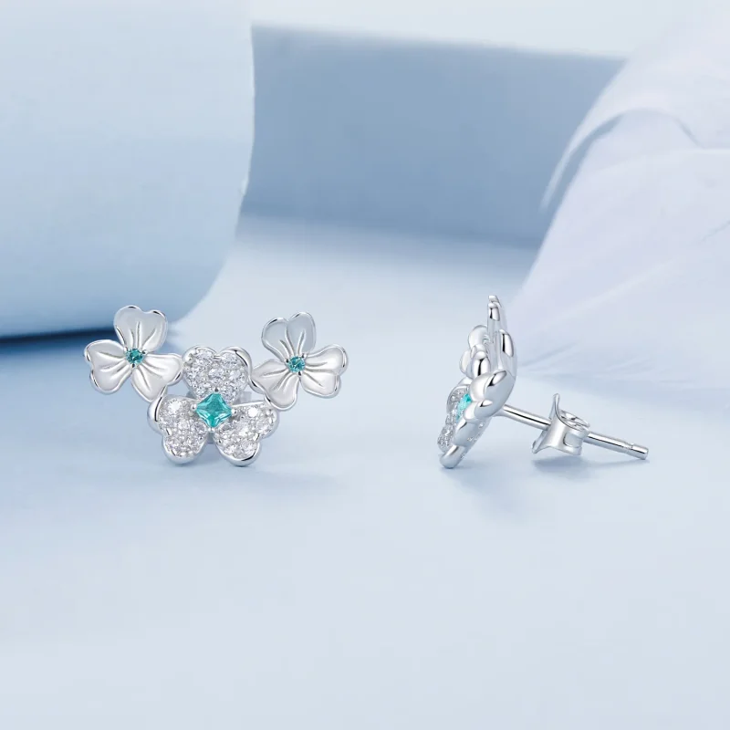 (imagine pentru) Cercei PANDORA Tip Shamrock - BSE1026 - Vizualizare 4