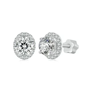(imagine pentru) Cercei PANDORA Tip Starry Moissanite 0.5ct (două certificate) - MSE054