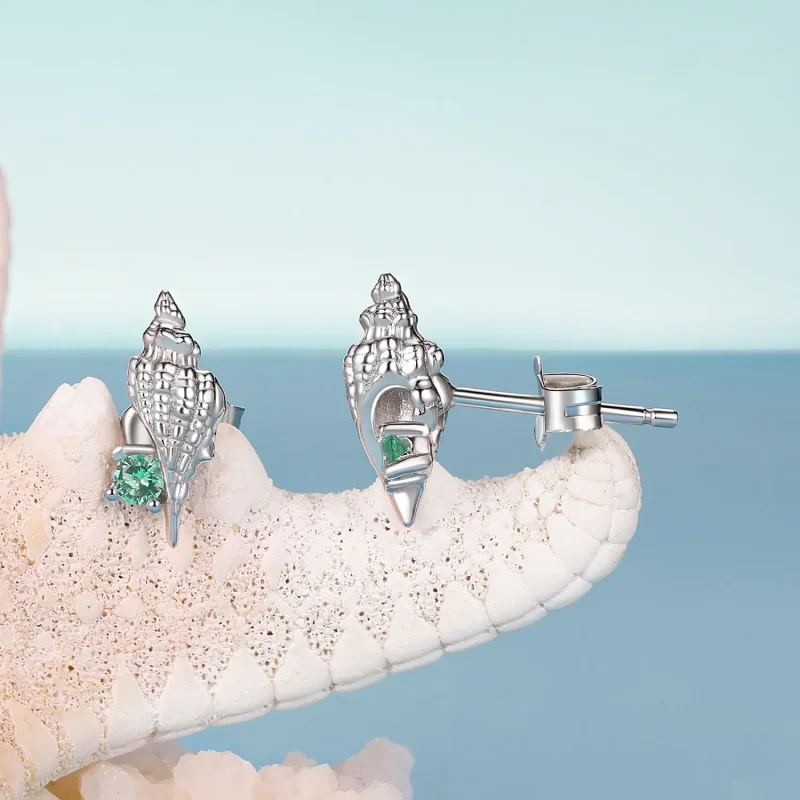 (imagine pentru) Cercei stil PANDORA Conch - BSE1010 - Vizualizare 4