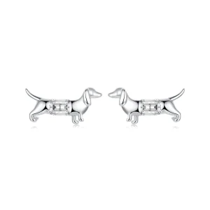 (imagine pentru) Cercei Stil PANDORA Dachshund - SCE1745