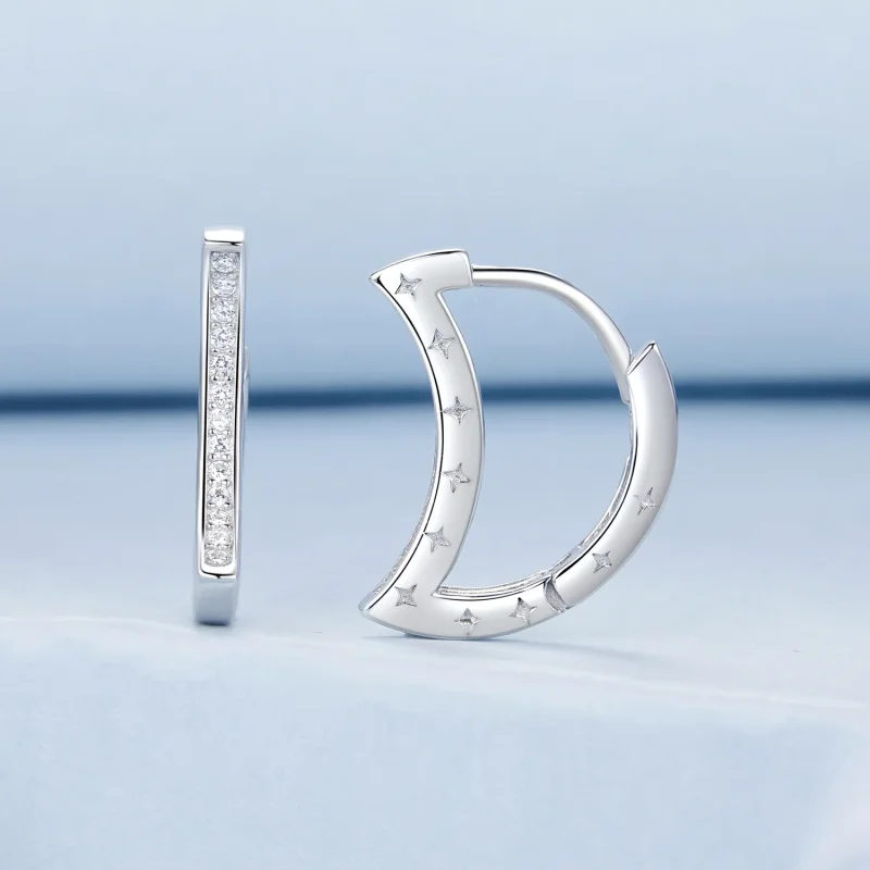(imagine pentru) Cercei Stil Stele și Lună PANDORA - BSE1031 - Vizualizare 2