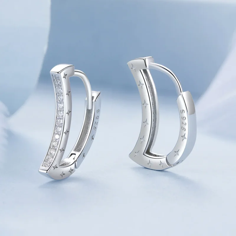 (imagine pentru) Cercei Stil Stele și Lună PANDORA - BSE1031 - Vizualizare 3