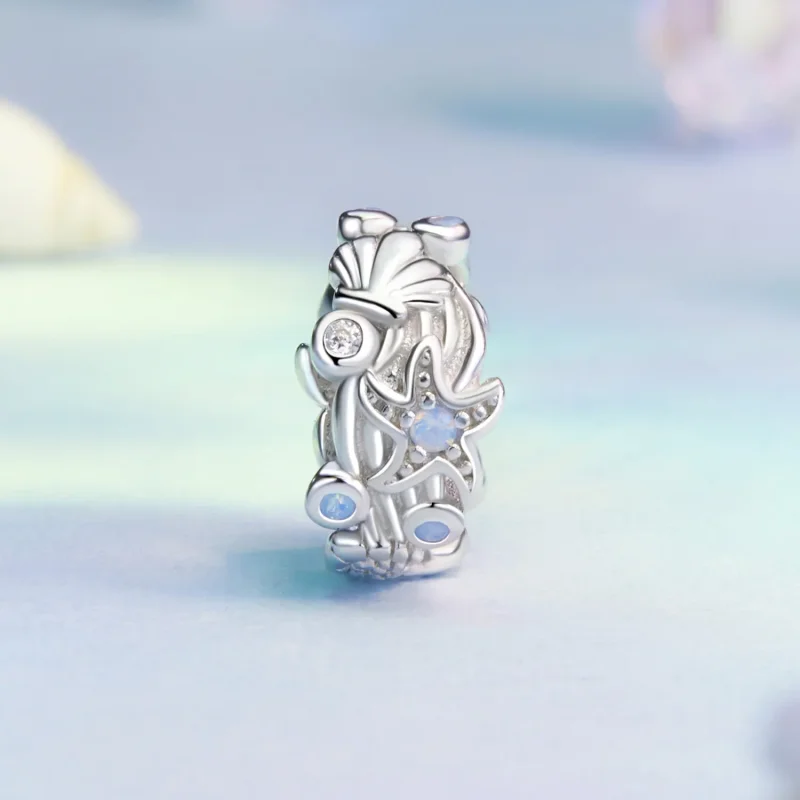 (imagine pentru) Charm PANDORA Tip Blue Ocean Silicon Spacer - BSC1019 - Vizualizare 2