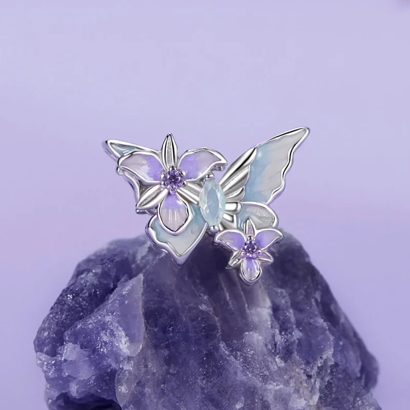 (imagine pentru) Charm PANDORA Tip Butterfly Iris - BSC1030 - Vizualizare 2