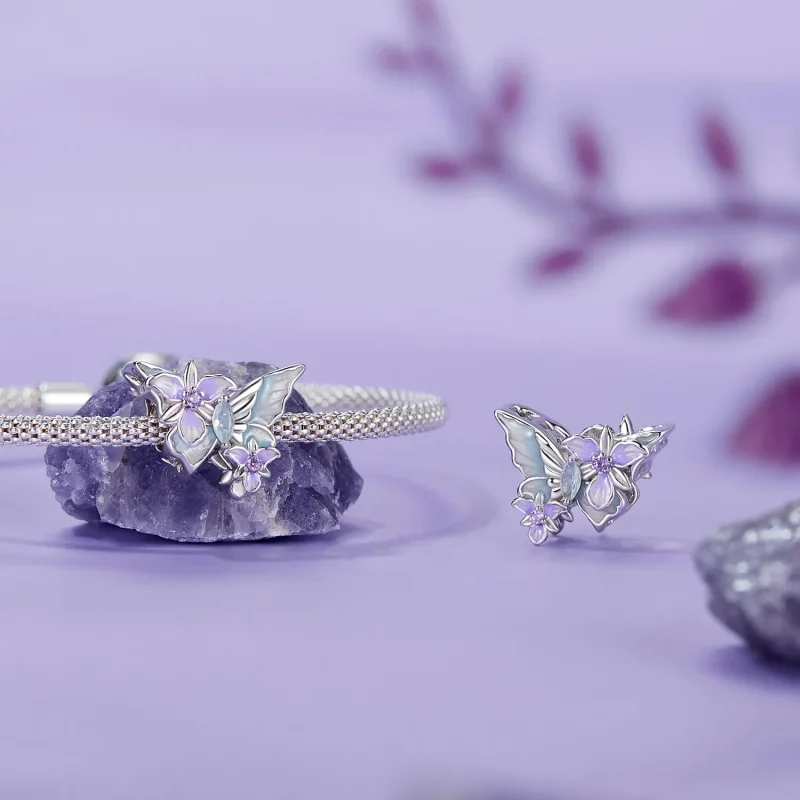 (imagine pentru) Charm PANDORA Tip Butterfly Iris - BSC1030 - Vizualizare 4