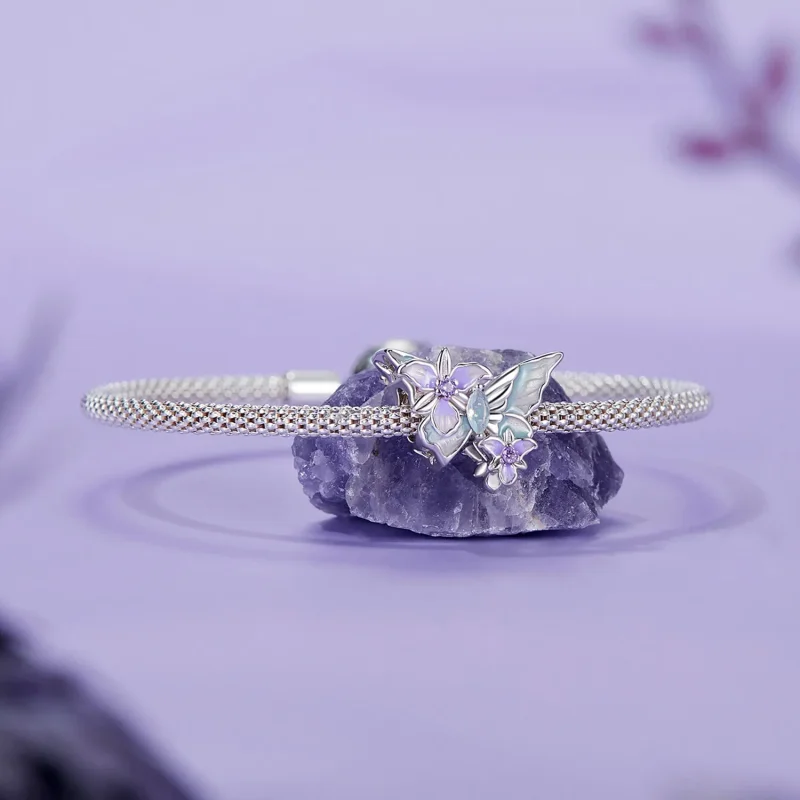 (imagine pentru) Charm PANDORA Tip Butterfly Iris - BSC1030 - Vizualizare 5
