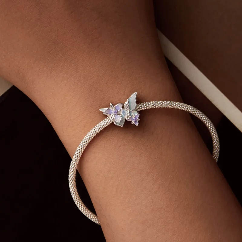 (imagine pentru) Charm PANDORA Tip Butterfly Iris - BSC1030 - Vizualizare 7