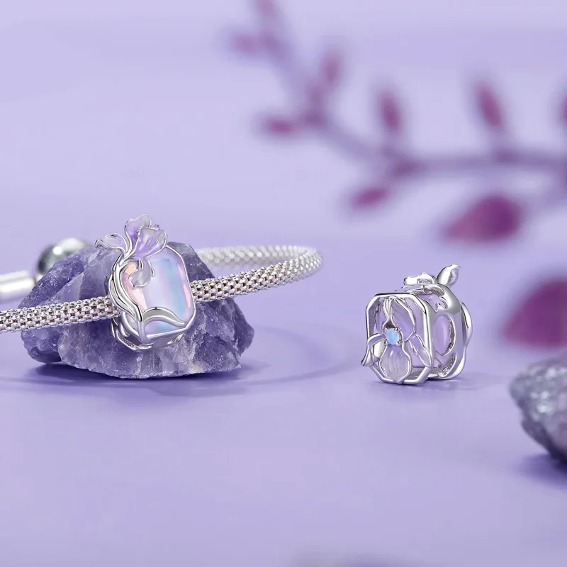 (imagine pentru) Charm PANDORA Tip Crystal Iris - BSC1032 - Vizualizare 4