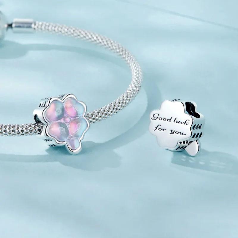 (imagine pentru) Charm PANDORA Tip Four Leaf Clover - SCC2780 - Vizualizare 4