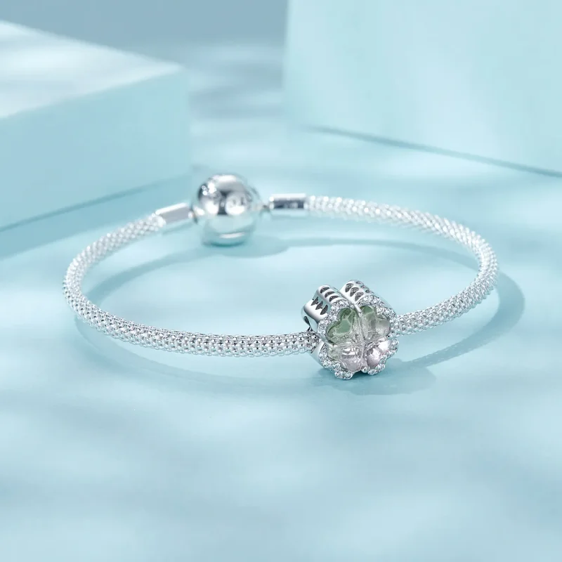 (imagine pentru) Charm PANDORA Tip Four Leaf Clover - SCC2803 - Vizualizare 5