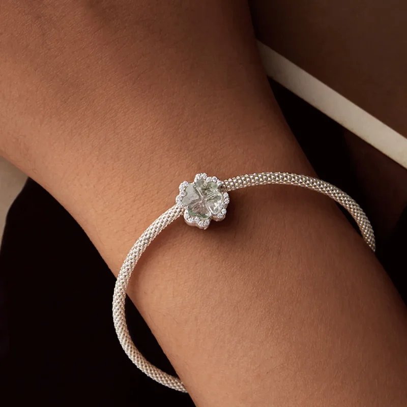 (imagine pentru) Charm PANDORA Tip Four Leaf Clover - SCC2803 - Vizualizare 7