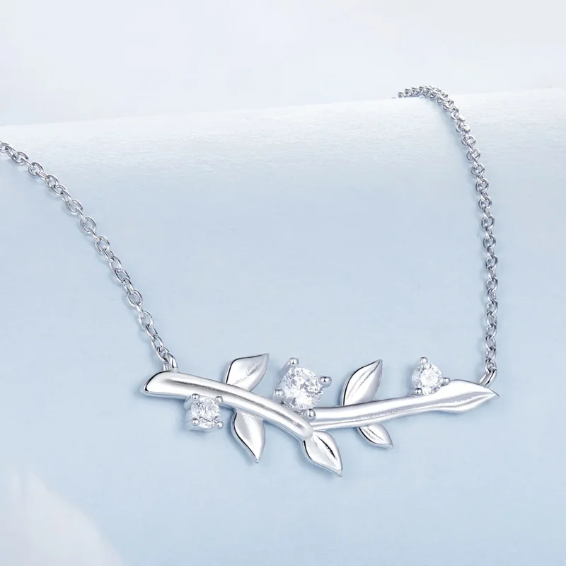 (imagine pentru) Colier Frunze Stil PANDORA - BSN391 - Vizualizare 2