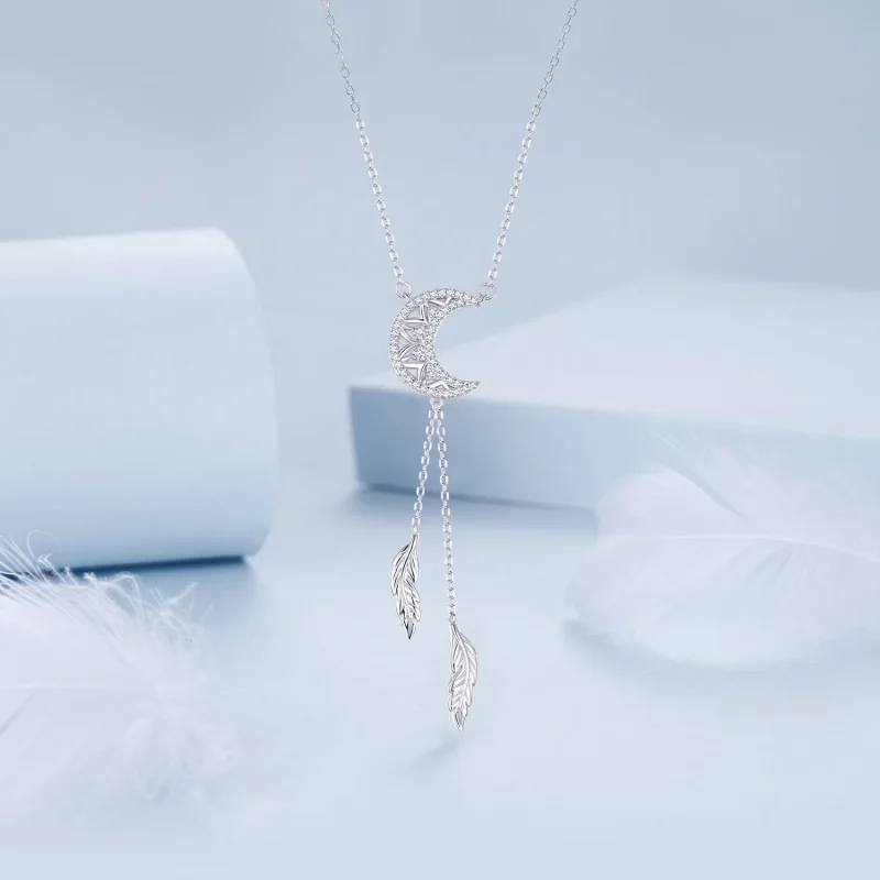 (imagine pentru) Colier PANDORA Tip Moon Dreamcatcher - BSN390 - Vizualizare 3