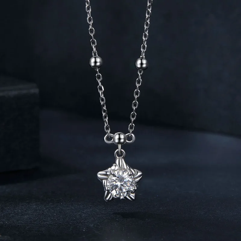 (imagine pentru) Colier PANDORA Tip Starlight 0.5ct (cu un certificat) - MSN036 - Vizualizare 3