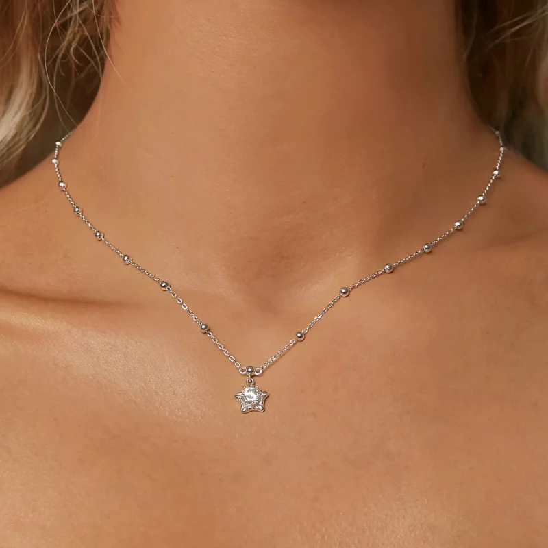 (imagine pentru) Colier PANDORA Tip Starlight 0.5ct (cu un certificat) - MSN036 - Vizualizare 5